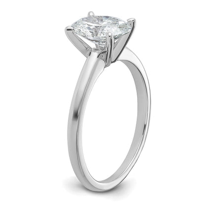14K Weißgold 1,5 ct. zertifizierter, im Labor gezüchteter Diamant VS/SI+ G+ Oval Solitär Verlobungsring