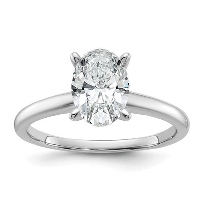14K Weißgold Verlobungsring mit 1,5 ct. laborgezüchtetem Diamanten im Ovalschliff, Solitär, VS/SI+ G+