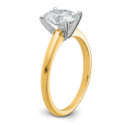 14K Zweifarbiger 1,5 ct. zertifizierter Laborgezüchteter Diamant VS/SI+ G+ Oval-Solitär-Verlobungsring