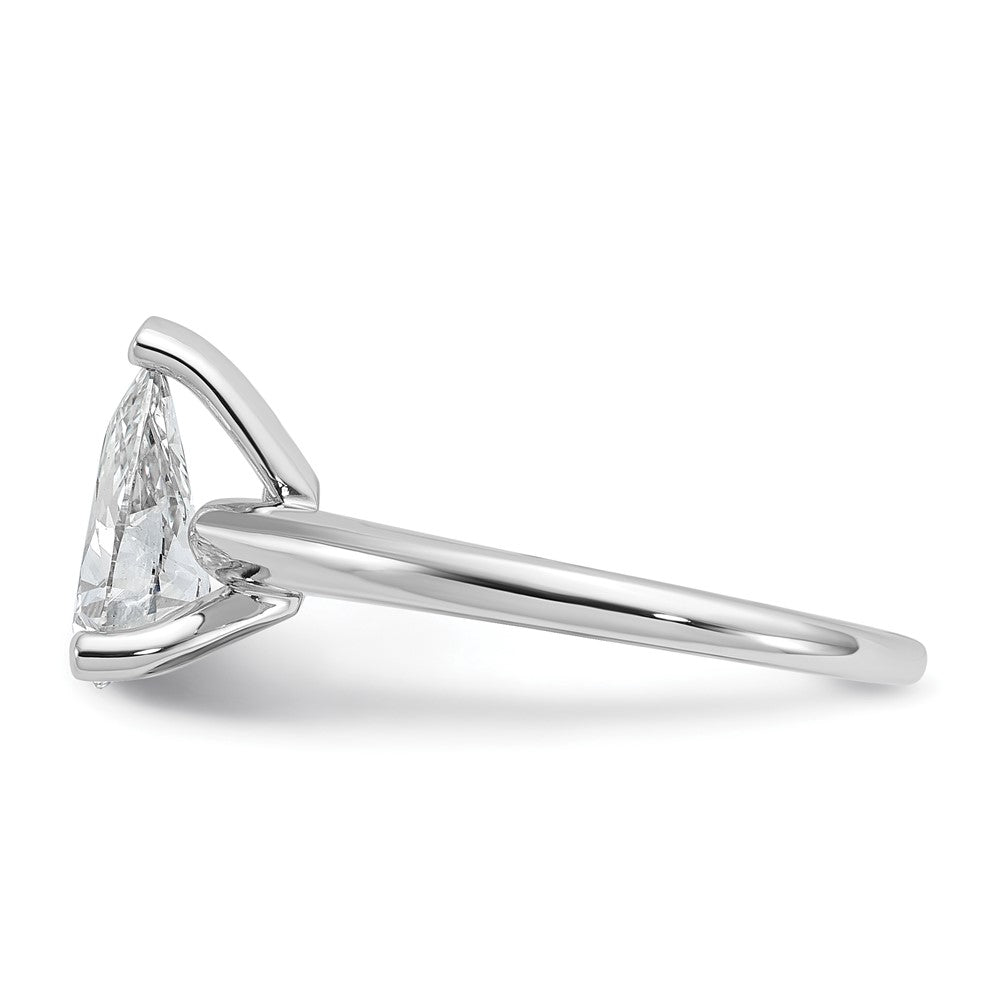14K Weißgold 1,5 ct. zertifizierter im Labor gezüchteter Diamant VS/SI+ G+ Birne Solitär Verlobungsring