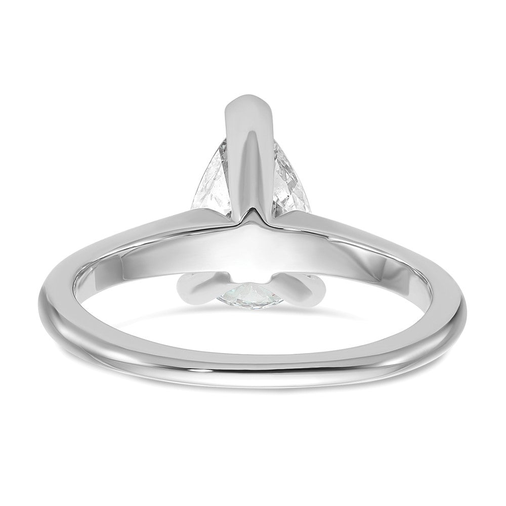 14K Weißgold 1,5 ct. zertifizierter im Labor gezüchteter Diamant VS/SI+ G+ Birne Solitär Verlobungsring