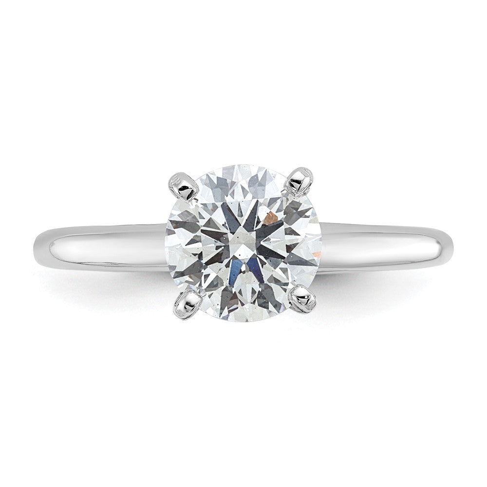 14K Weißgold 1,5 ct. Labordiamant VS/SI+ G+ Rund Solitär Verlobungsring