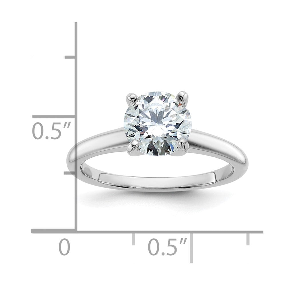 14K Weißgold 1,5 ct. Labordiamant VS/SI+ G+ Rund Solitär Verlobungsring
