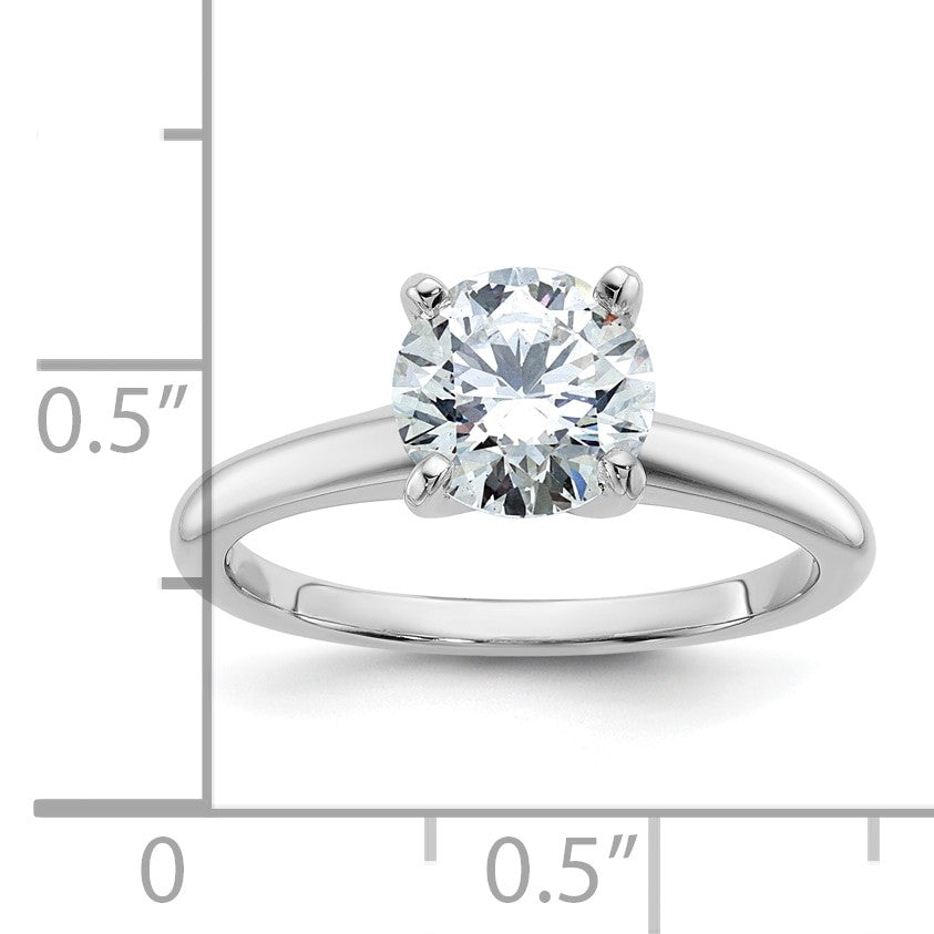 14K Weißgold 1,5 ct. Labordiamant VS/SI+ G+ Rund Solitär Verlobungsring