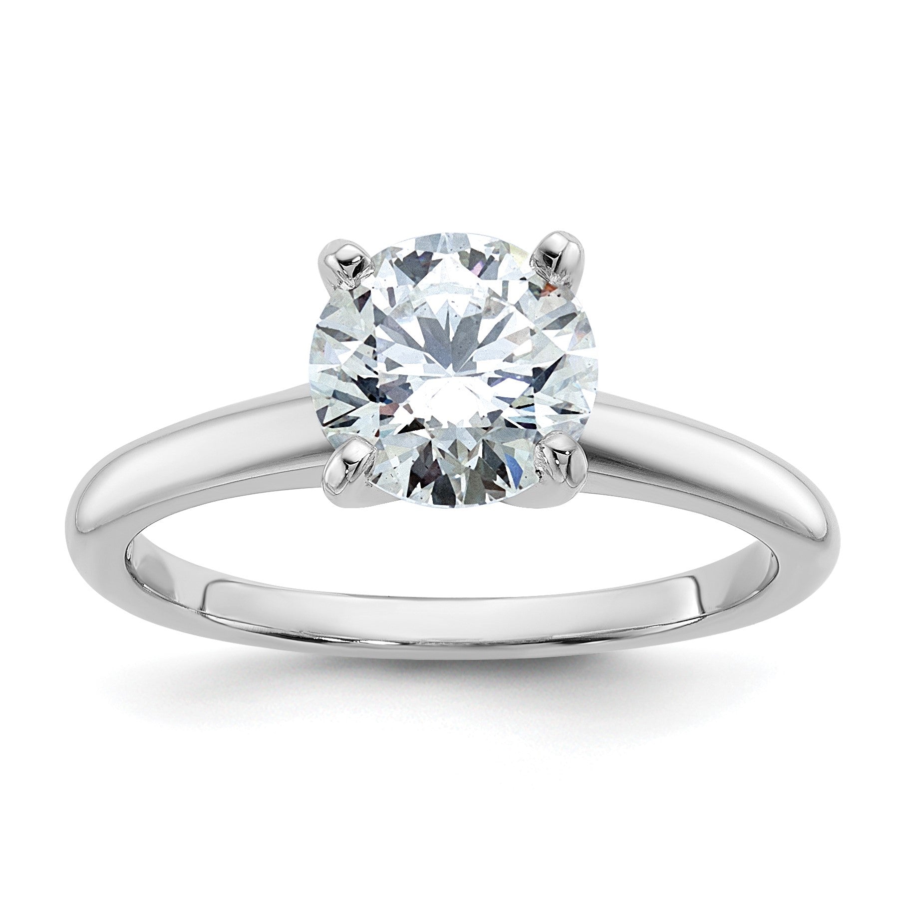 14K Weißgold 1,5 ct. Labordiamant VS/SI+ G+ Rund Solitär Verlobungsring