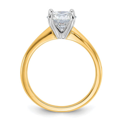 14K Bicolor Verlobungsring mit 1,5 ct. rundem Solitär-Laborgewachsenem Diamanten VS/SI+ G+