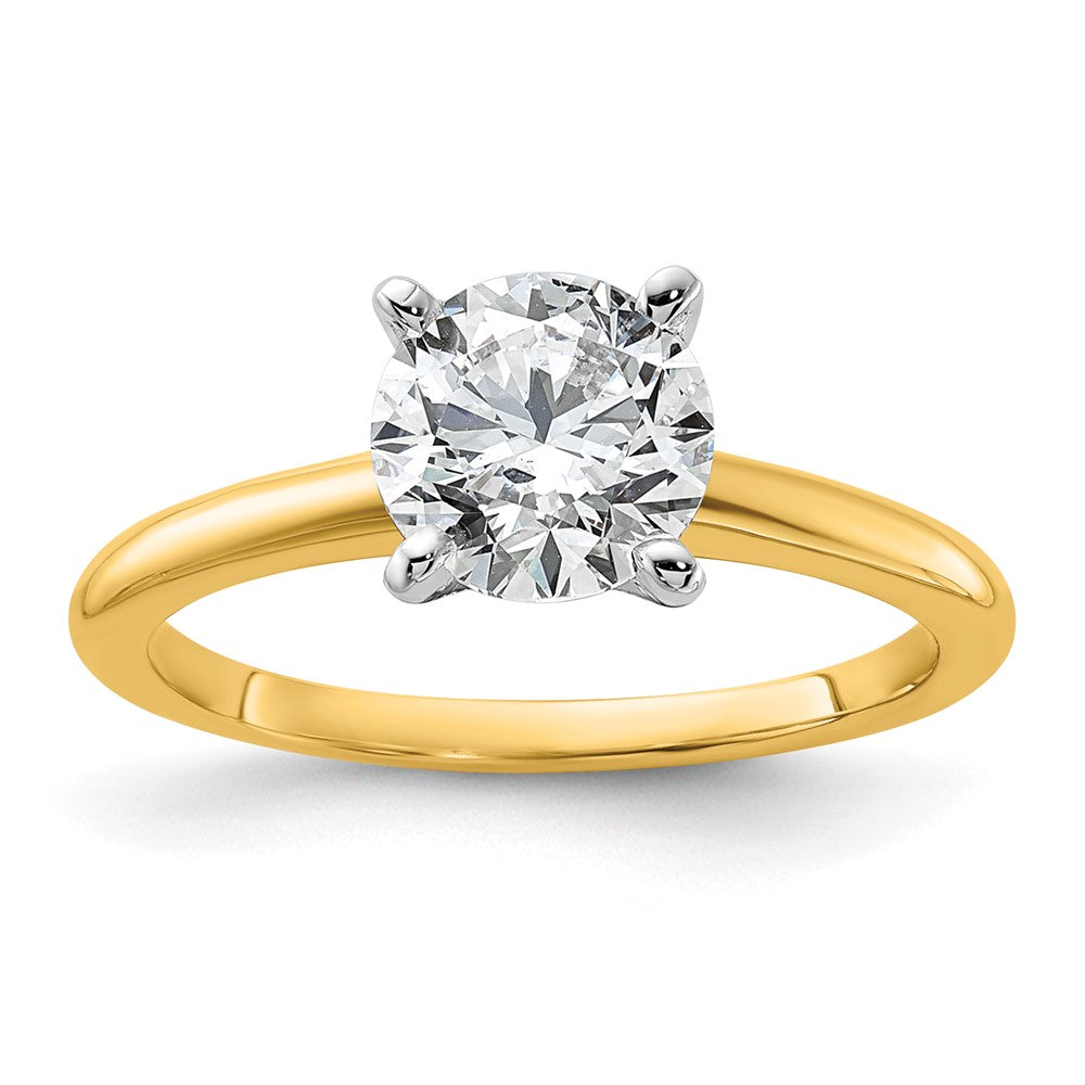 14K Bicolor Verlobungsring mit 1,5 ct. rundem Solitär-Laborgewachsenem Diamanten VS/SI+ G+