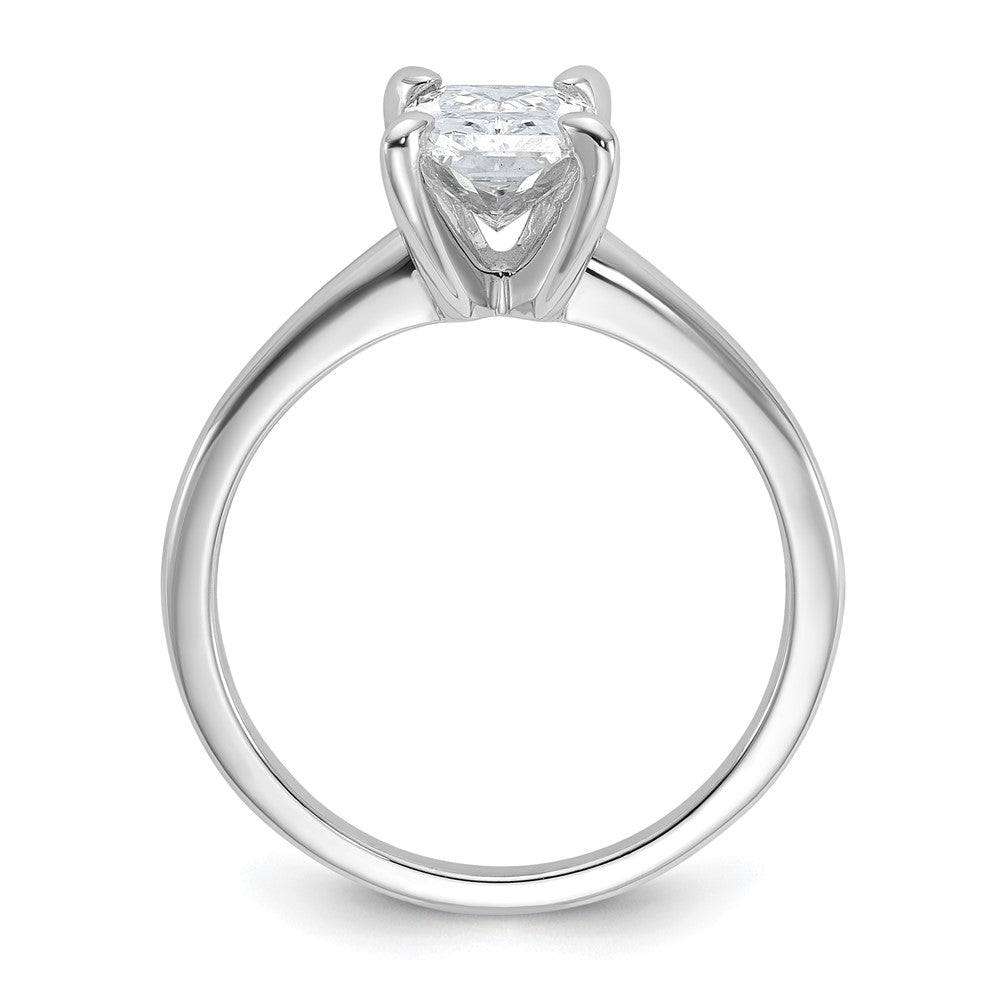 14K Weißgold 1,5 ct. zertifizierter im Labor gezüchteter Diamant VS/SI+ G+ Radiant-Solitär-Verlobungsring