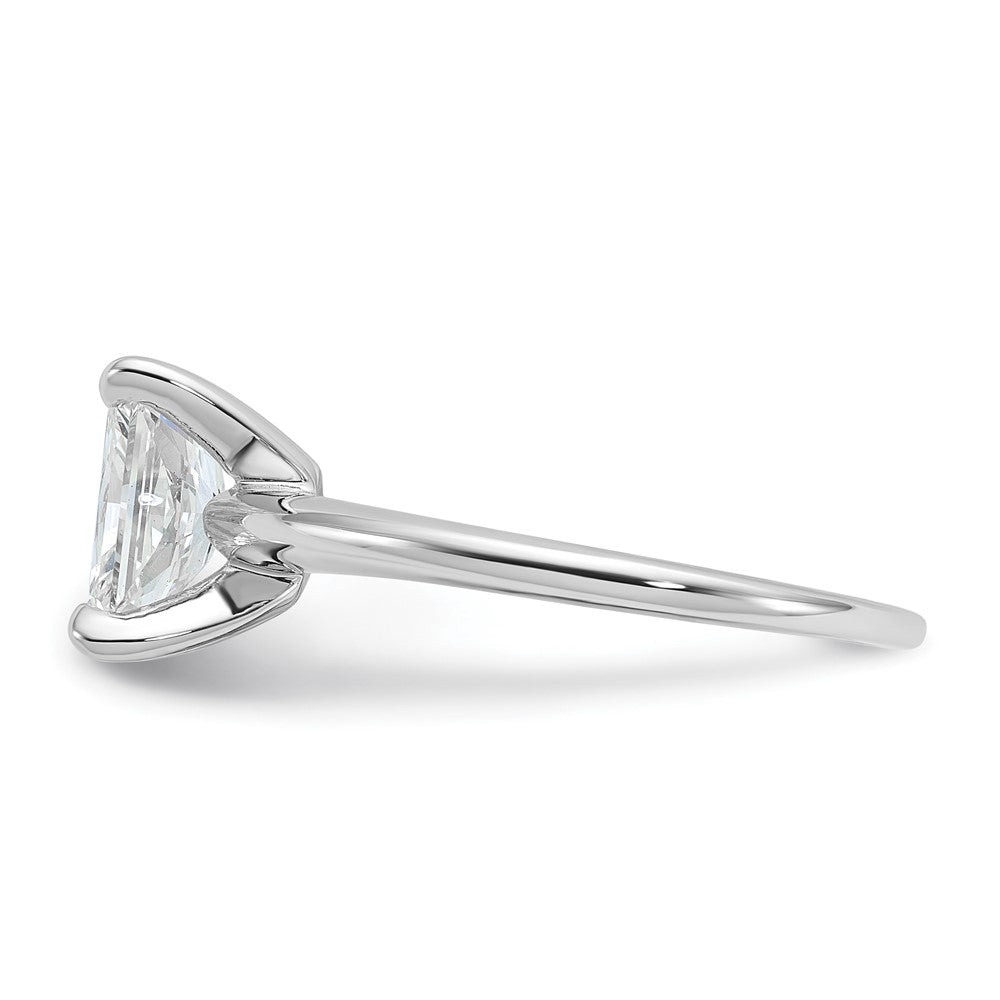 14K Weißgold 1,5 ct. zertifizierter im Labor gezüchteter Diamant VS/SI+ G+ Radiant-Solitär-Verlobungsring