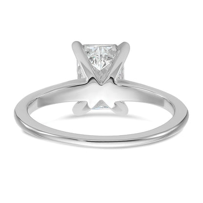 14K Weißgold 1,5 ct. zertifizierter im Labor gezüchteter Diamant VS/SI+ G+ Radiant-Solitär-Verlobungsring