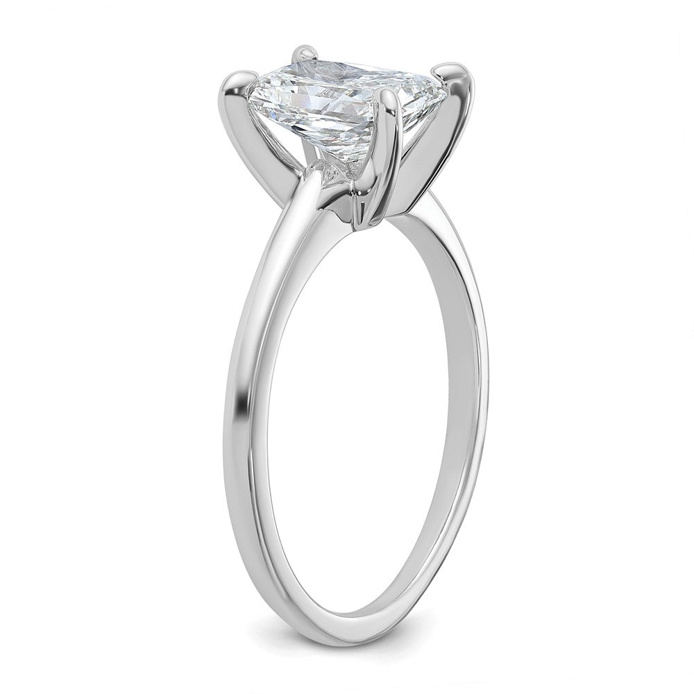 14K Weißgold 1,5 ct. zertifizierter im Labor gezüchteter Diamant VS/SI+ G+ Radiant-Solitär-Verlobungsring