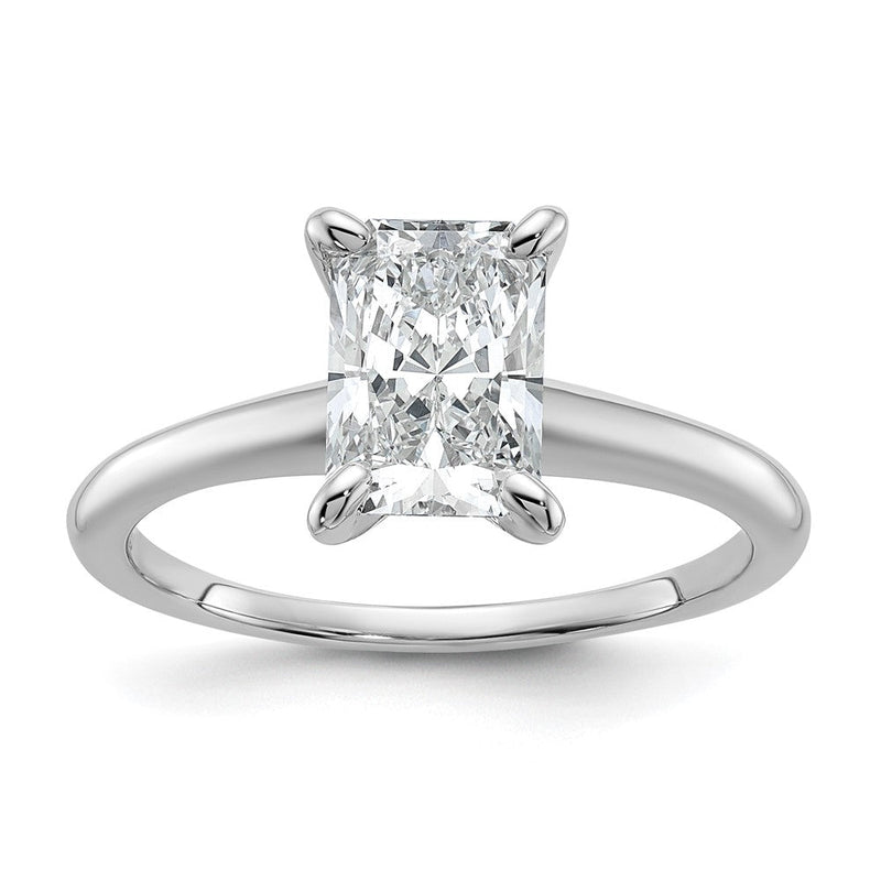 14K Weißgold 1 1/2ct Im Labor Gezüchtet Diamant Vs/si+ G+ Radiant Solitär Verlobungsring