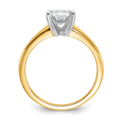 14K Zweifarbiger Verlobungsring mit 1,5 ct. zertifiziertem, im Labor gezüchtetem Diamant im Radiant-Schliff, Solitär, VS/SI+ G+