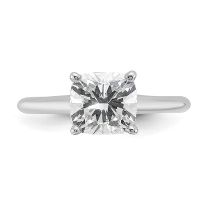 14K Weißgold Solitär-Ring mit 2,00-2,25 ct. Diamant im Kissenschliff, Labor gezüchtet, VS/SI FGH