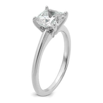 14K Weißgold Solitär-Ring mit 2,00-2,25 ct. Diamant im Kissenschliff, Labor gezüchtet, VS/SI FGH