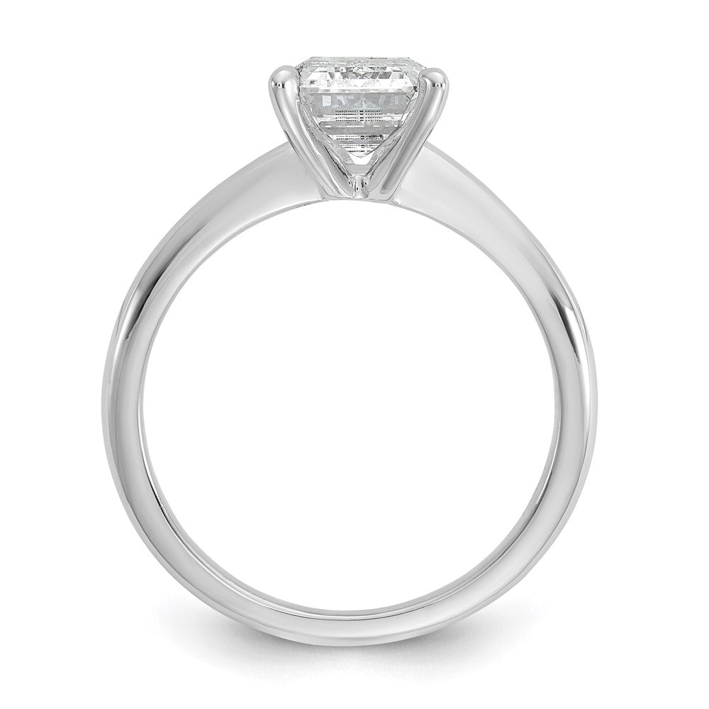 14K Weißgold 2 ct. Labor-Diamant VS/SI+ G+ Smaragd-Solitär-Verlobungsring