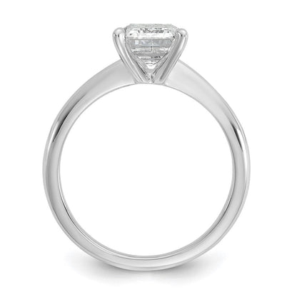 14K Weißgold 2 ct. Labor-Diamant VS/SI+ G+ Smaragd-Solitär-Verlobungsring