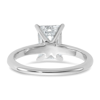 14K Weißgold 2 ct. Labor-Diamant VS/SI+ G+ Smaragd-Solitär-Verlobungsring