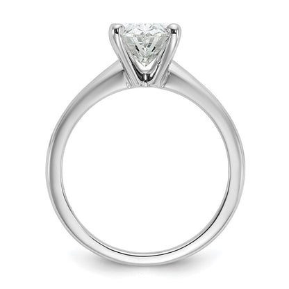 14K Weißgold 2 ct. zertifizierter Labor-Diamant VS/SI+ G+ Oval Solitär Verlobungsring