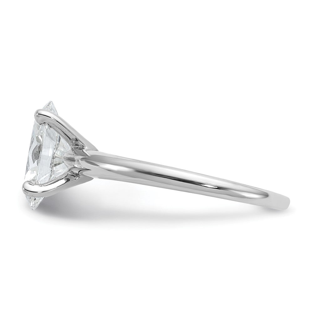 14K Weißgold 2 ct. zertifizierter Labor-Diamant VS/SI+ G+ Oval Solitär Verlobungsring
