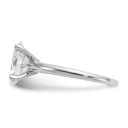 14K Weißgold 2 ct. zertifizierter Labor-Diamant VS/SI+ G+ Oval Solitär Verlobungsring