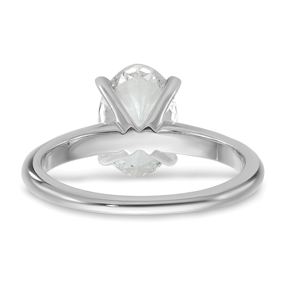 14K Weißgold 2 ct. Laborgezüchteter Diamant VS/SI+ G+ Oval-Solitär-Verlobungsring
