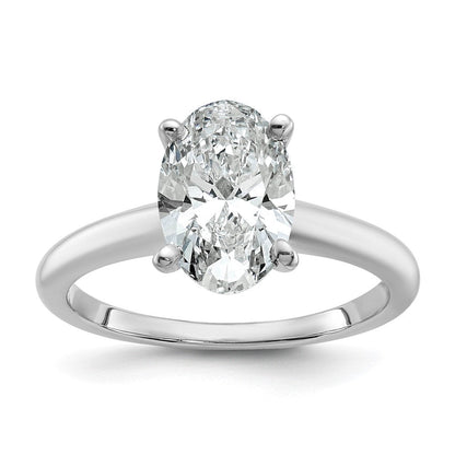 14K Weißgold 2 ct. Laborgezüchteter Diamant VS/SI+ G+ Oval-Solitär-Verlobungsring