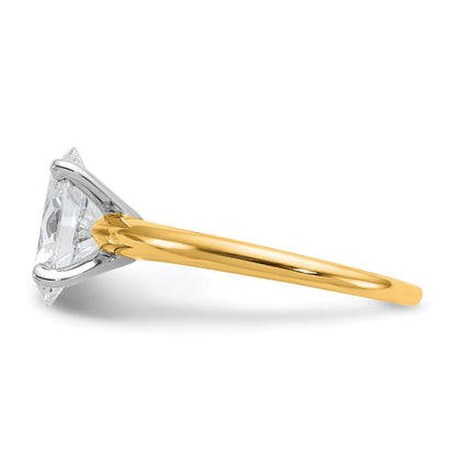 14K Bicolor 2 ct. Laborgezüchteter Diamant VS/SI+ G+ Oval Solitär Verlobungsring