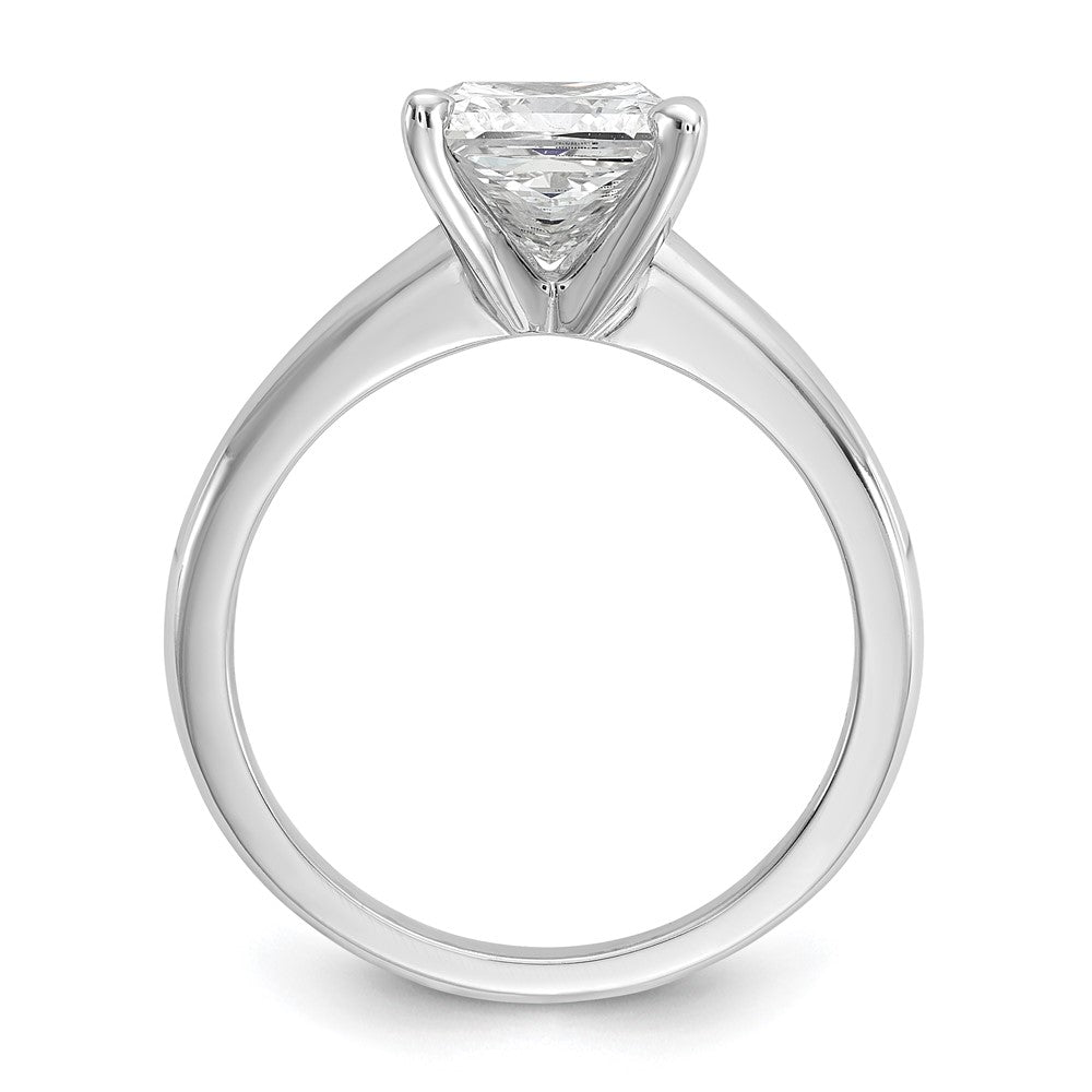 14K Weißgold Verlobungsring mit 2 ct. Labor-gezüchtetem Diamant VS/SI+ G+ im Princess-Solitär-Schliff