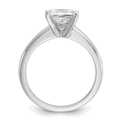 14K Weißgold Verlobungsring mit 2 ct. Labor-gezüchtetem Diamant VS/SI+ G+ im Princess-Solitär-Schliff