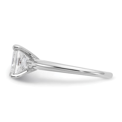 14K Weißgold Verlobungsring mit 2 ct. Labor-gezüchtetem Diamant VS/SI+ G+ im Princess-Solitär-Schliff