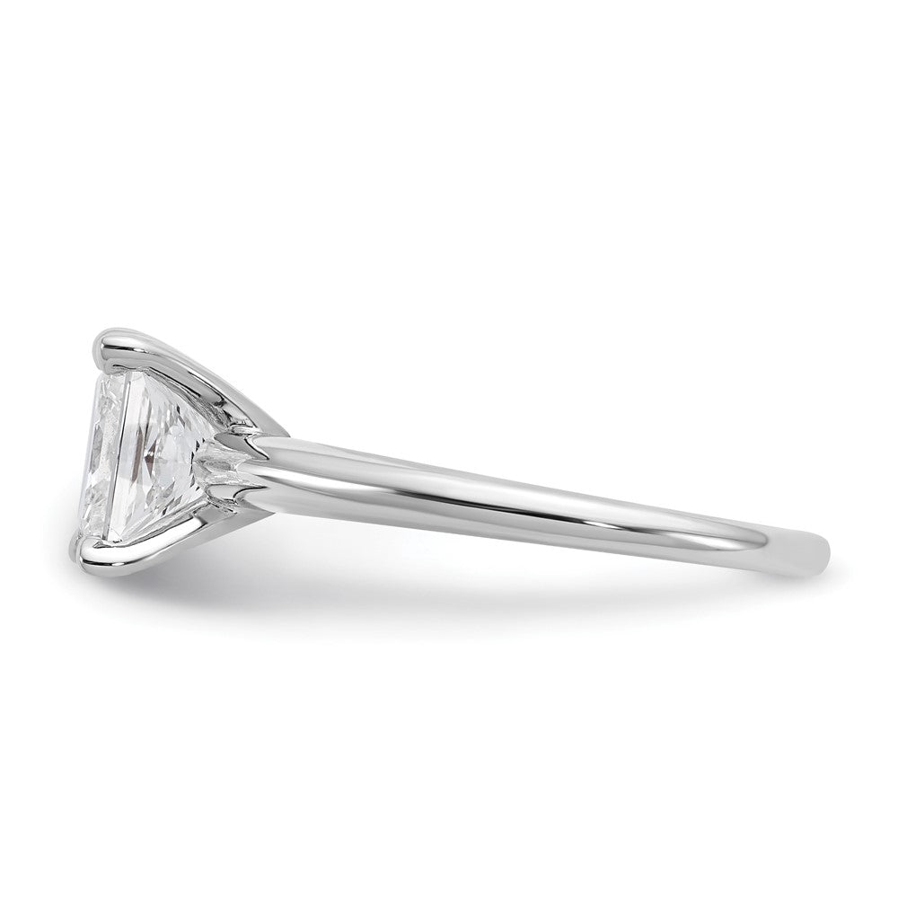 14K Weißgold Verlobungsring mit 2 ct. zertifizierten, im Labor gezüchteten Diamanten VS/SI+ G+ im Princess-Solitär-Schliff