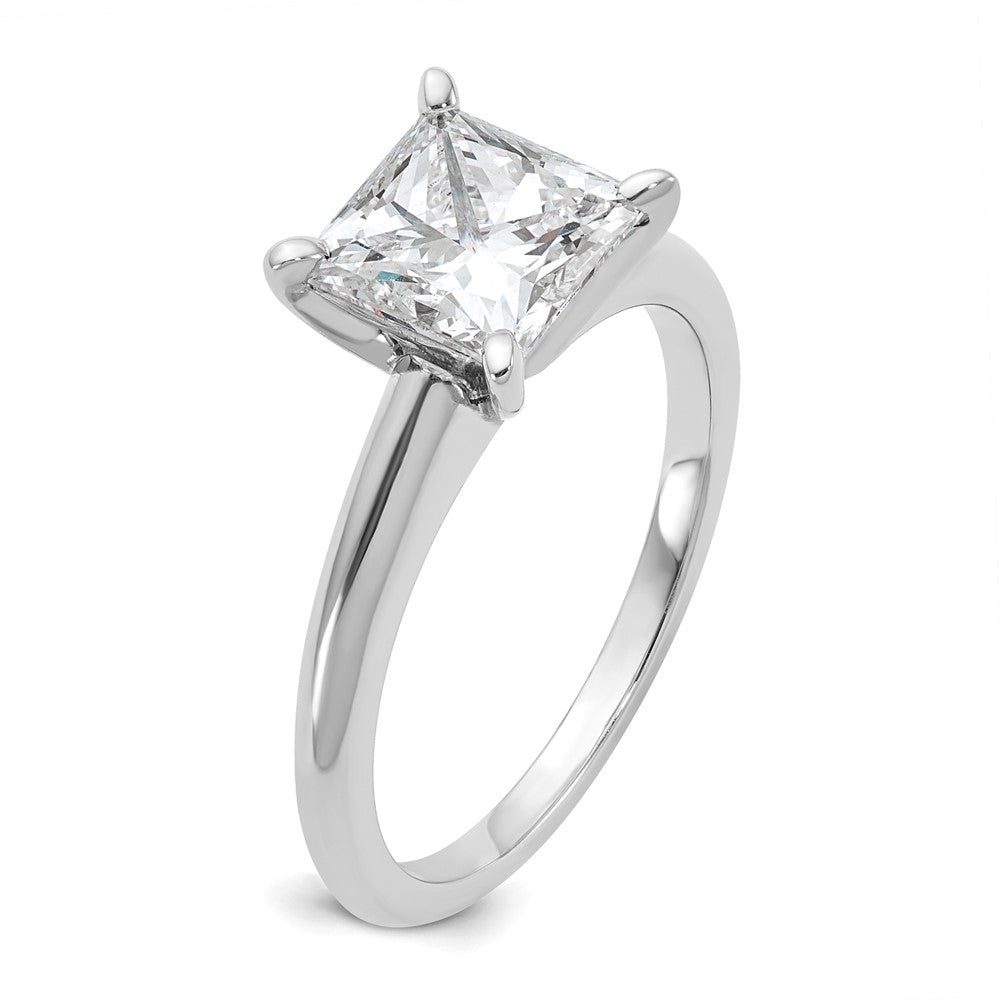 14K Weißgold Verlobungsring mit 2 ct. Labor-gezüchtetem Diamant VS/SI+ G+ im Princess-Solitär-Schliff