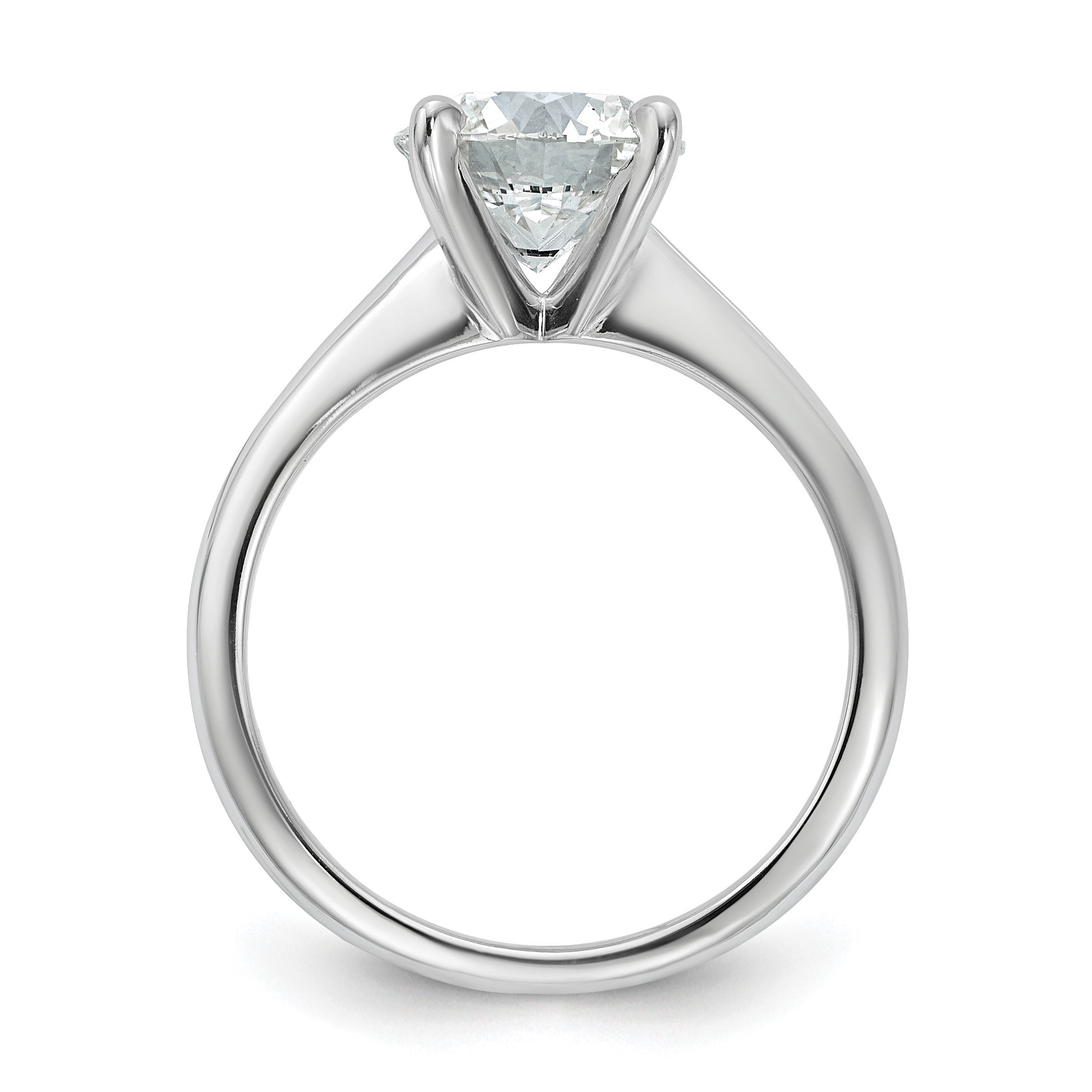 14K Weißgold 2 ct. Labor-Diamant VS/SI+ G+ Rund Solitär Verlobungsring