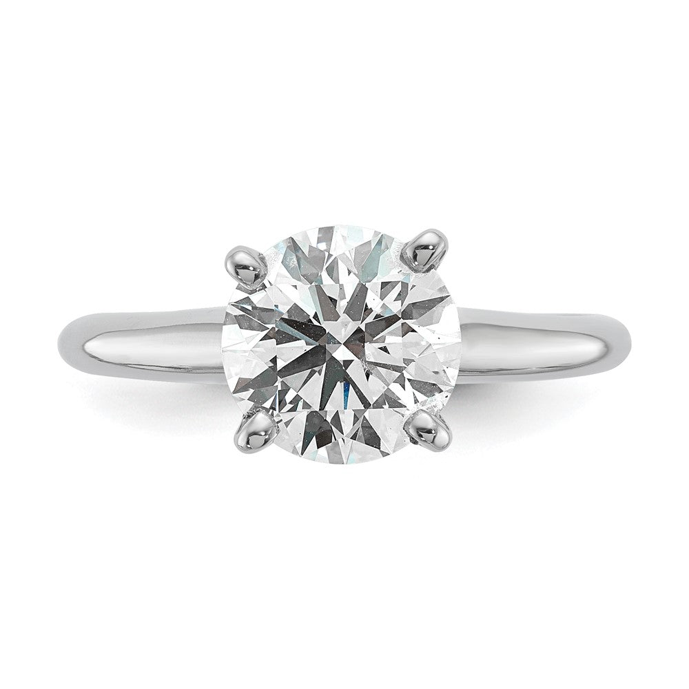 14K Weißgold 2 ct. Labor-Diamant VS/SI+ G+ Rund Solitär Verlobungsring