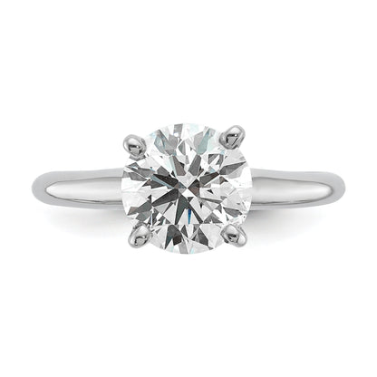 14K Weißgold 14kw 2 ct. VS/SI+ G+ Labor-Diamant Rund Solitär Ring