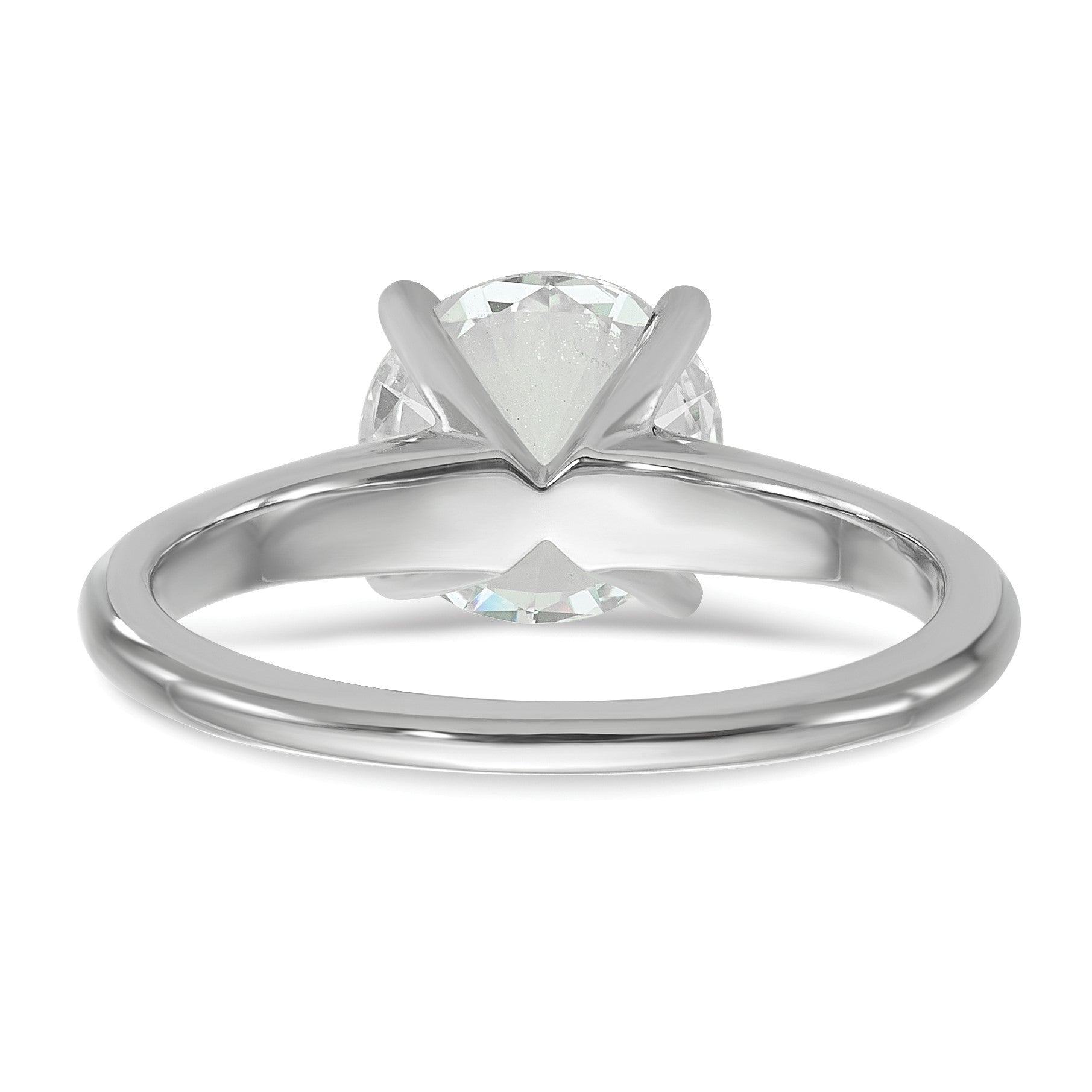 14K Weißgold 2 ct. Labor-Diamant VS/SI+ G+ Rund Solitär Verlobungsring