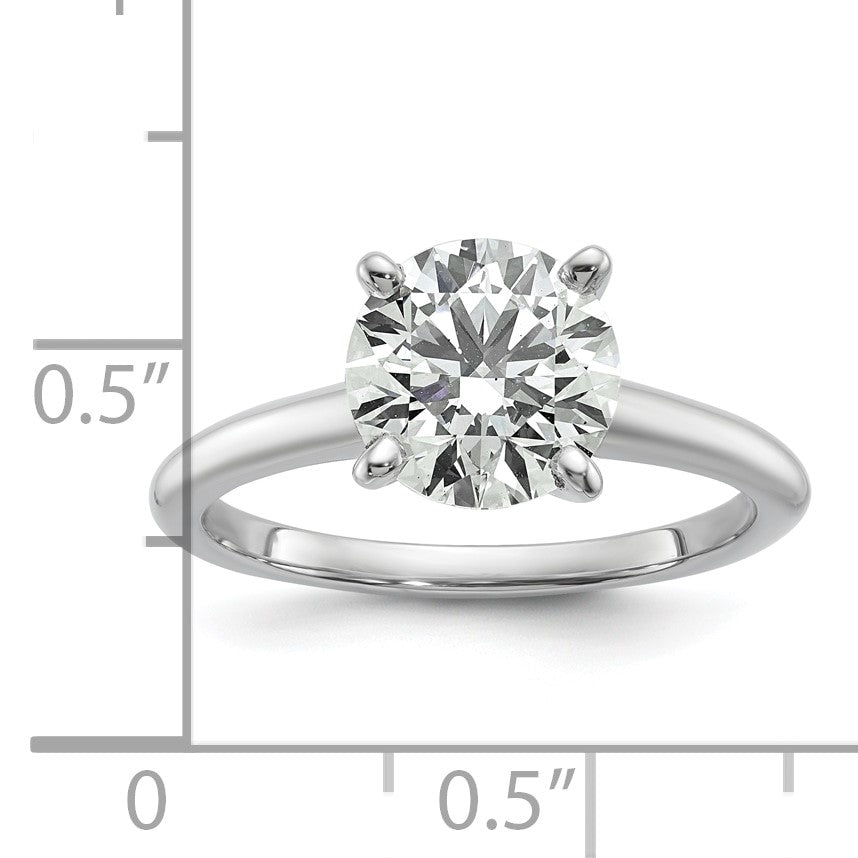 14K Weißgold 2 ct. Labor-Diamant VS/SI+ G+ Rund Solitär Verlobungsring