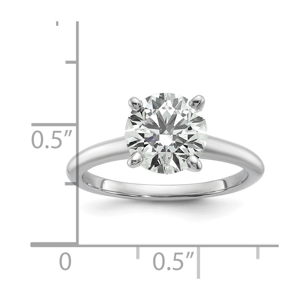 14K Weißgold 2 ct. Labor-Diamant VS/SI+ G+ Rund Solitär Verlobungsring