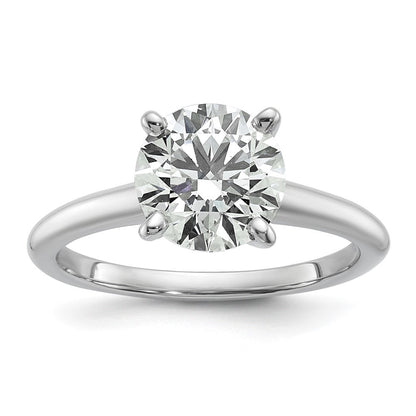 14K Weißgold 2 ct. zertifizierter kompletter Labor-gezüchteter Diamant VS/SI+ G+ Rund Solitär Verlobungsring