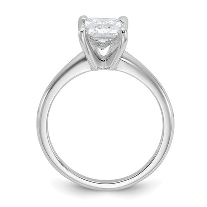 14K Weißgold 2 ct. zertifizierter, im Labor gezüchteter Diamant VS/SI+ G+ Radiant Solitär Verlobungsring