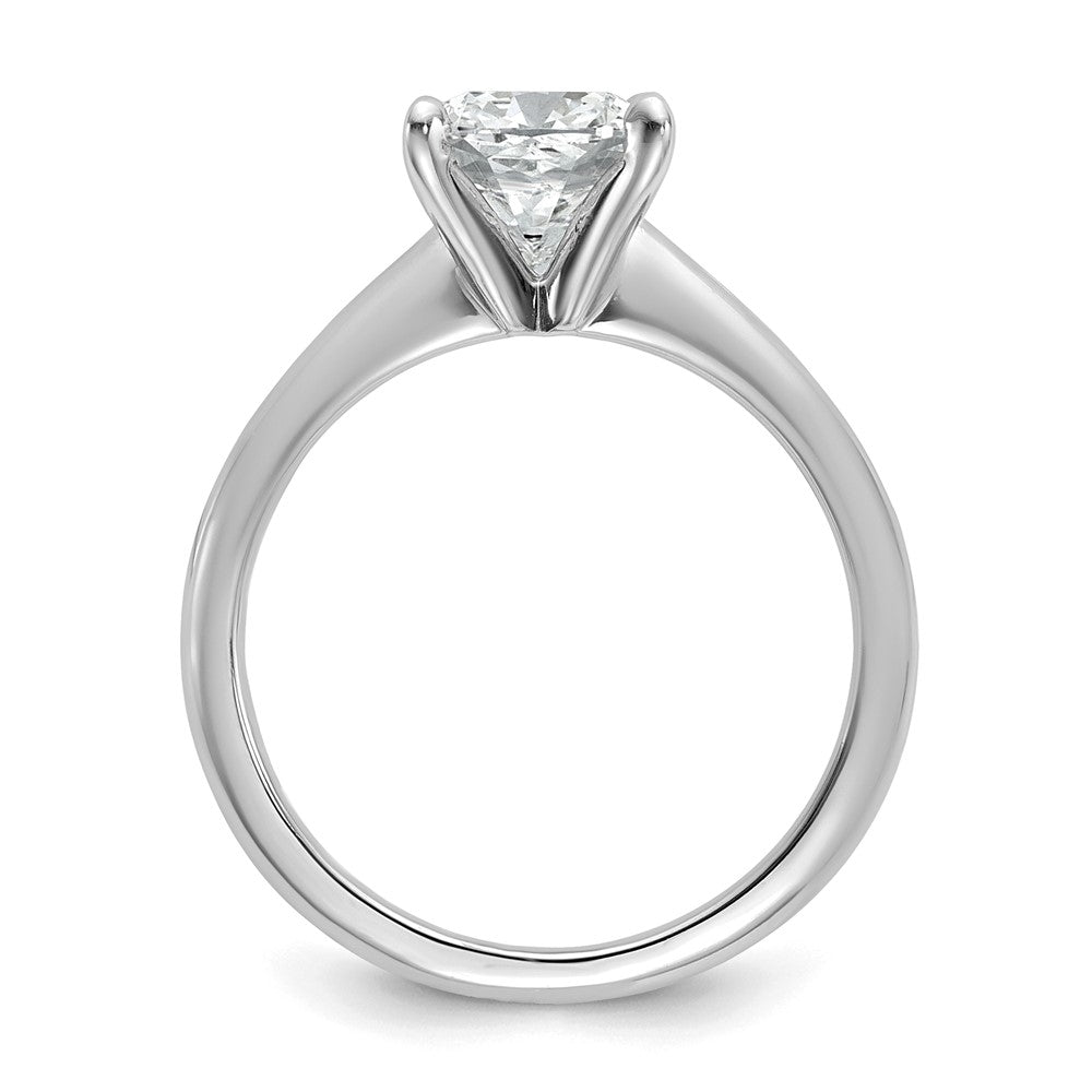 14K Weißgold Verlobungsring mit 2,5 ct. im Kissenschliff gezüchtetem Solitär-Diamant VS/SI+ G+