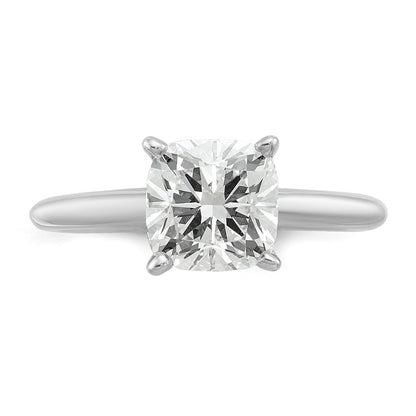 14K Weißgold 2,5 ct. zertifizierter im Labor gezüchteter Diamant VS/SI+ G+ Cushion-Solitär-Verlobungsring