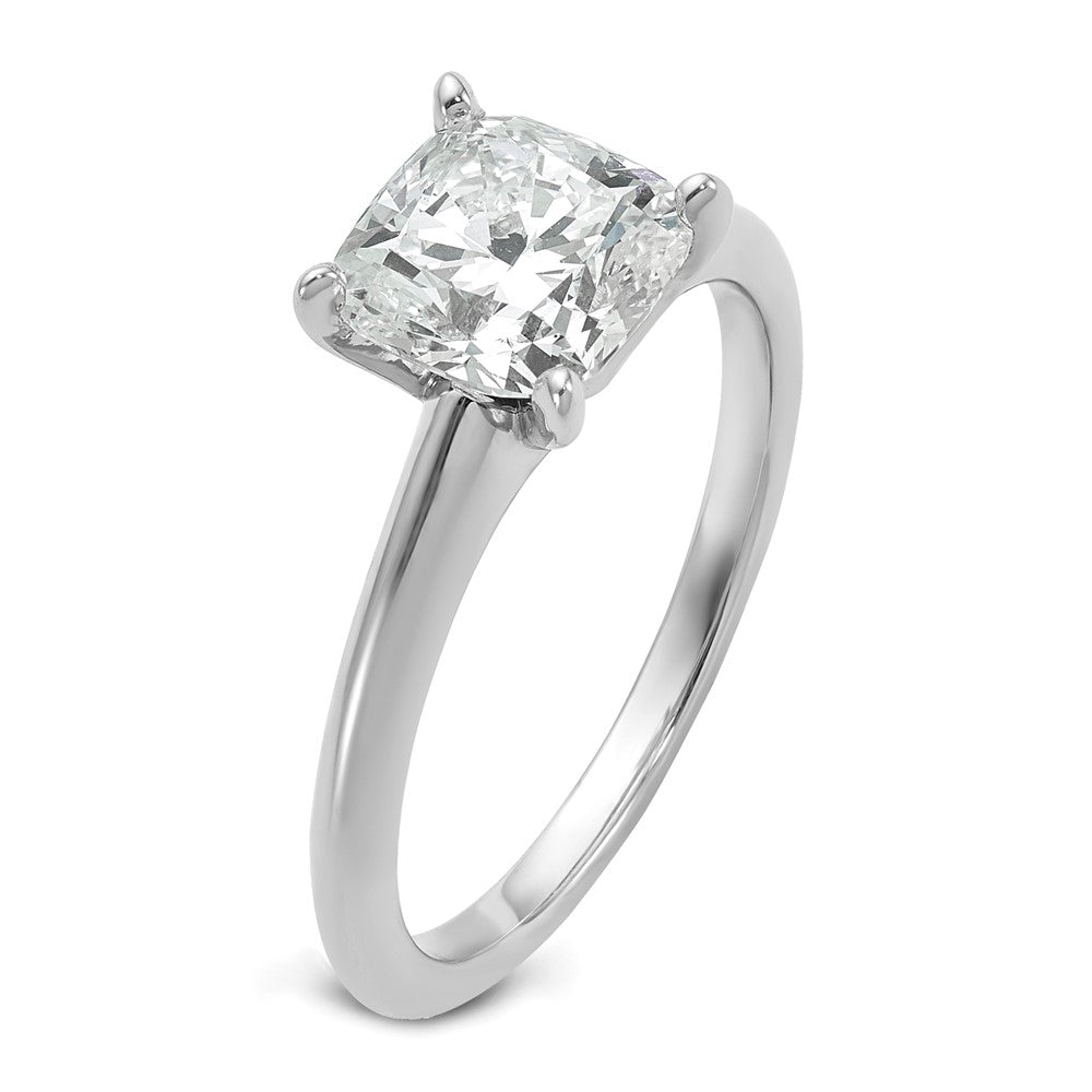 14K Weißgold 2,5 ct. zertifizierter im Labor gezüchteter Diamant VS/SI+ G+ Cushion-Solitär-Verlobungsring