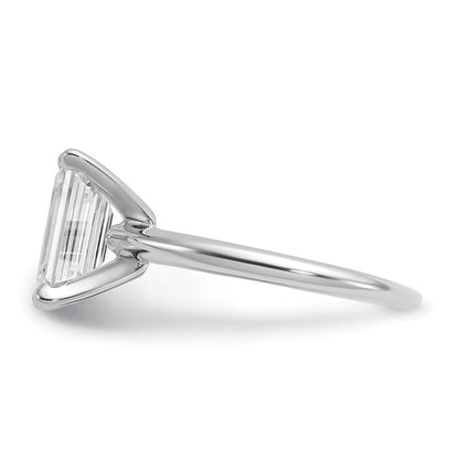 14K Weißgold Verlobungsring mit 2,5 ct. Labor gezüchtetem Diamant VS/SI+ G+ im Smaragdschliff, Solitär