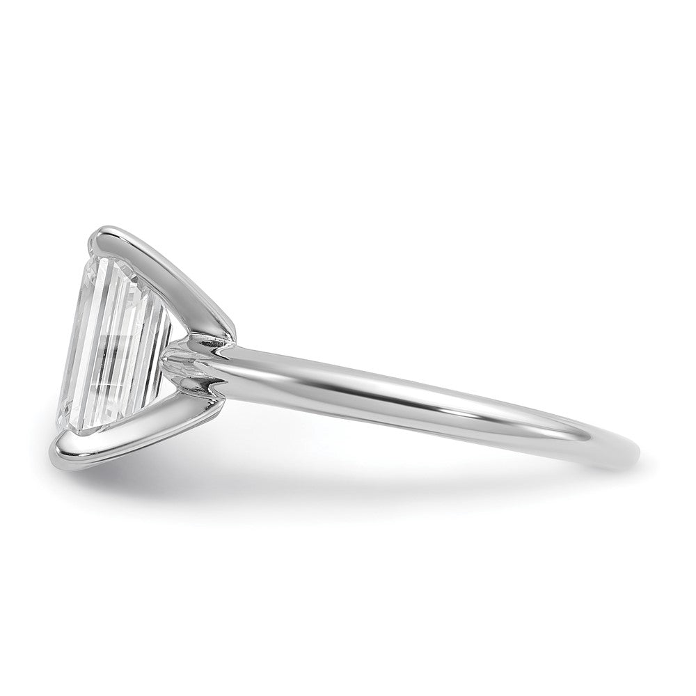 14K Weißgold 2,5 ct. Zertifizierter Laborgezüchteter Diamant VS/SI+ G+ Smaragdschliff Solitär Verlobungsring