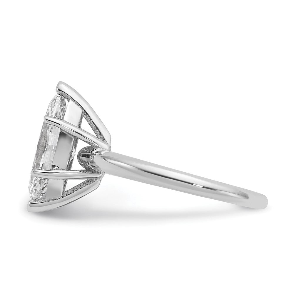 14K Weißgold Verlobungsring mit 2,5 ct. Labor gezüchtetem Diamant VS/SI+ G+ im Marquise-Solitär-Schliff