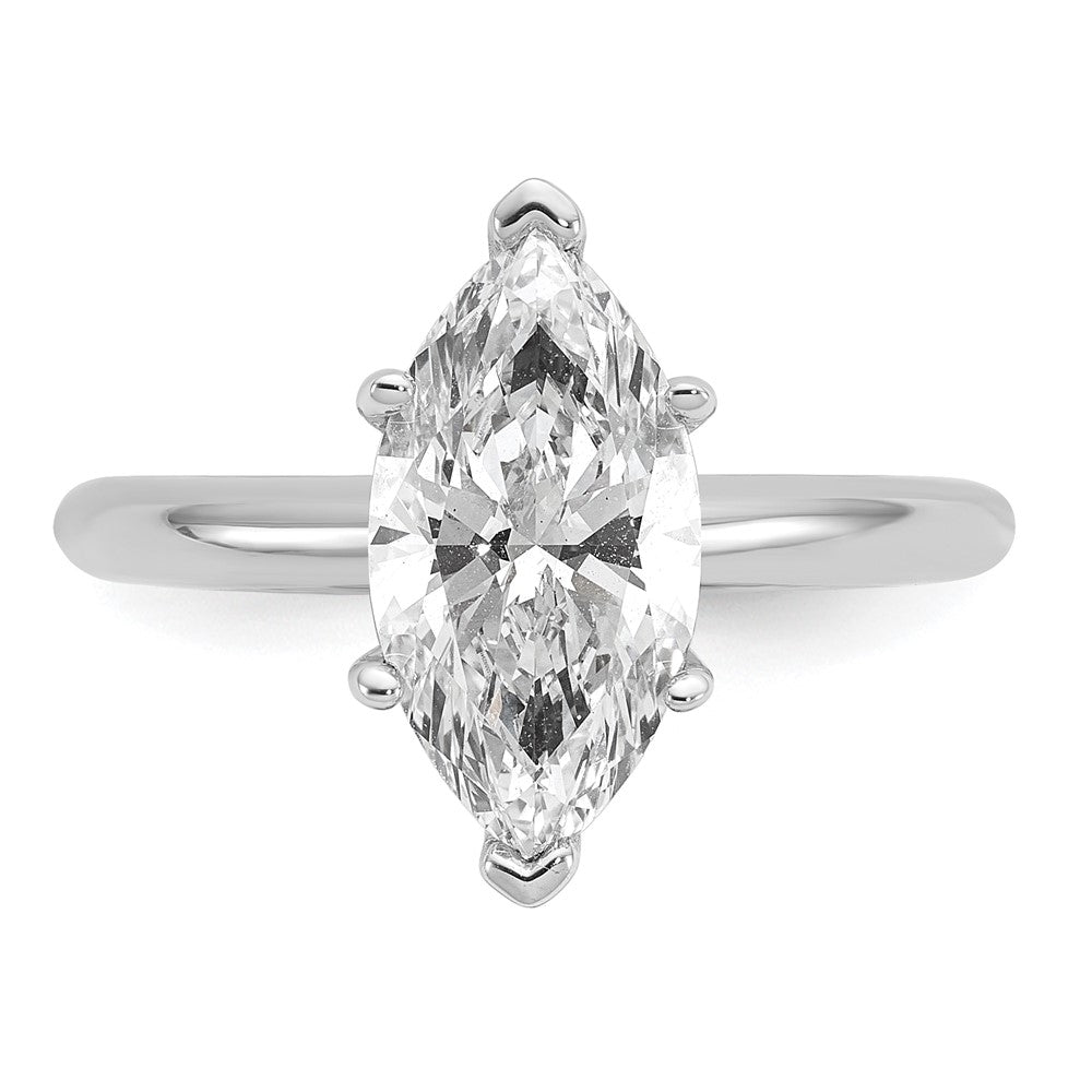 14K Weißgold 2,5 ct. zertifizierter, im Labor gezüchteter Diamant VS/SI+ G+ Marquise-Solitär-Verlobungsring