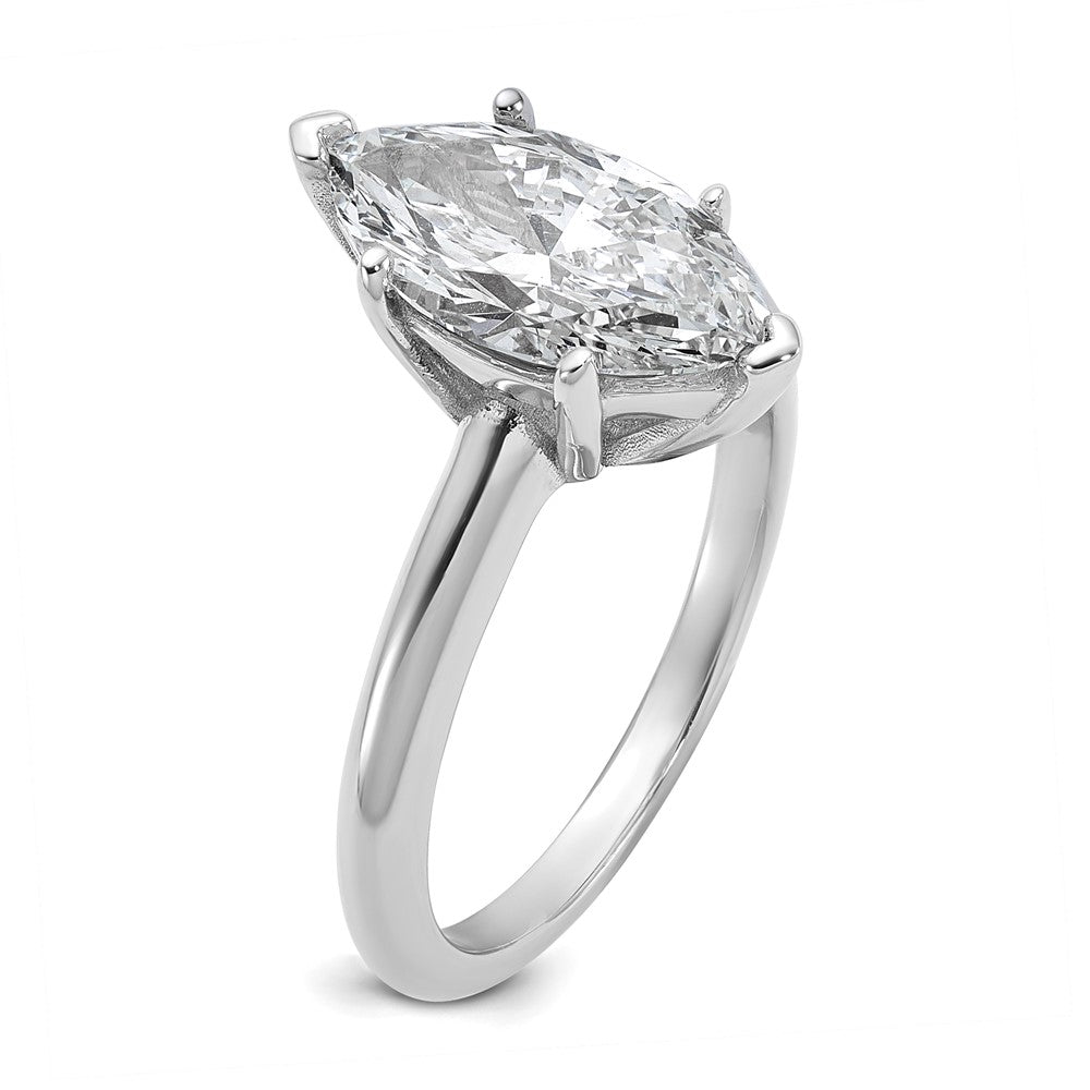 14K Weißgold 2,5 ct. zertifizierter, im Labor gezüchteter Diamant VS/SI+ G+ Marquise-Solitär-Verlobungsring