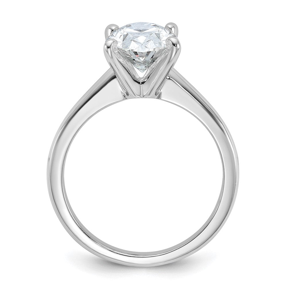 14K Weißgold Verlobungsring mit 2,5 ct. Laborgezüchtetem Diamant VS/SI+ G+ im Oval-Solitär-Schliff